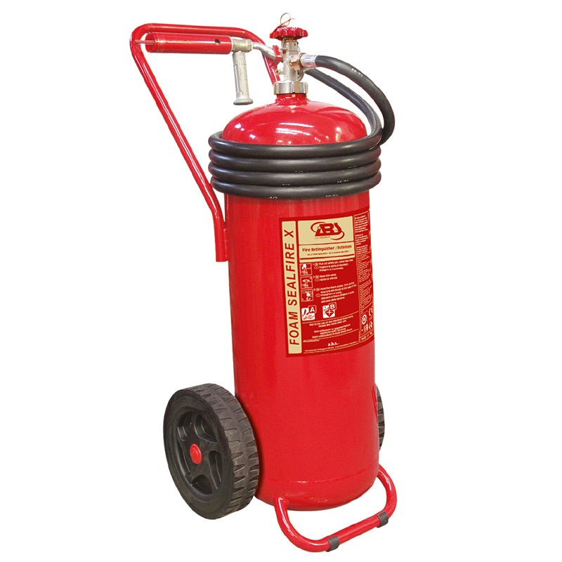 45492  Fire Extinguisher Wheeled,PFOS/PFOA Free Foam, 50L,Stored Pressure,w/Hose, Horn&Nozzle,(EN,FR,ES,PT)