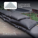 QD1248-25  Water-Activated Flood Bags-Jumbo Size-25/Pack, 25 Pack, Black