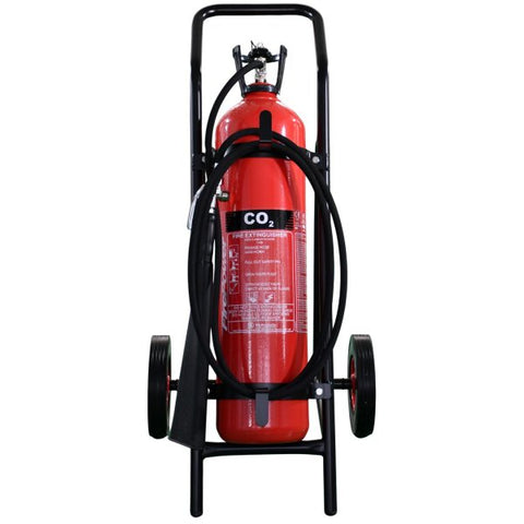 75376  Fire Extinguisher Wheeled, CO2, 20kg, w/Hose, Horn & Nozzle (EN,FR,ES,PT)