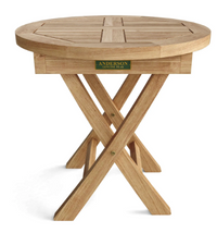 TBF-020R  Anderson Teak Bahama 20" Round Folding Table
