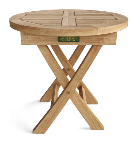 TBF-020R  Anderson Teak Bahama 20" Round Folding Table