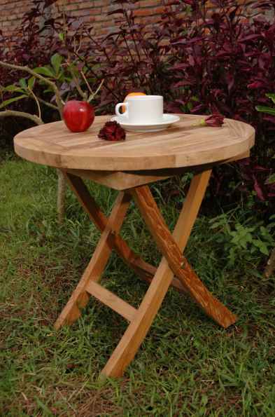 TBF-020R  Anderson Teak Bahama 20" Round Folding Table
