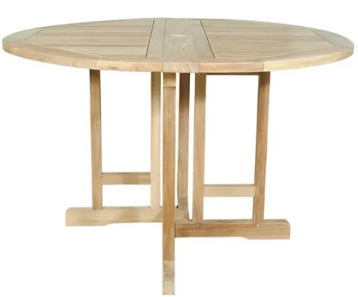 TBF-047BR  Anderson Teak - Butterfly 47" Round Folding Table