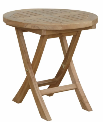 TBF-5080R  Anderson Teak - Montage 20" Round Side Folding Table