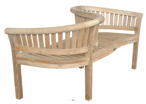 BH-202LS  Anderson Teak - Curve Love Seat Bench