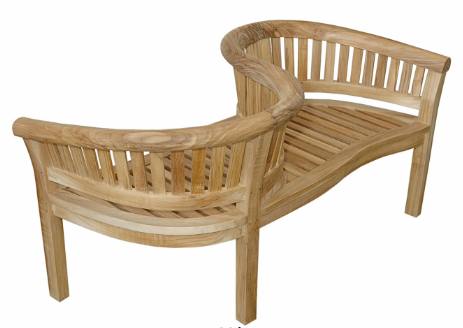 BH-202LS  Anderson Teak - Curve Love Seat Bench