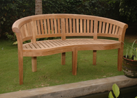 BH-005CT  Anderson Teak - Curve 3-Seater Extra Thick Bench