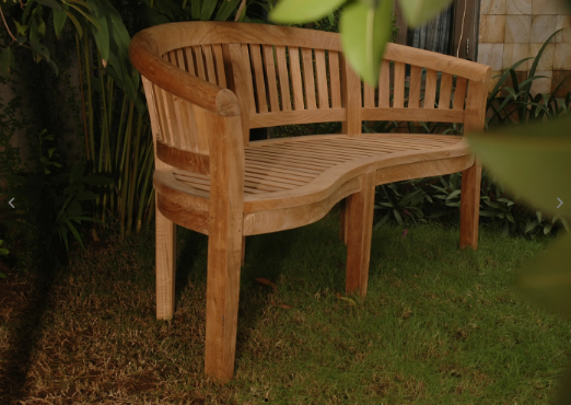 BH-005CT  Anderson Teak - Curve 3-Seater Extra Thick Bench
