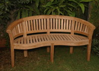 BH-005CT  Anderson Teak - Curve 3-Seater Extra Thick Bench
