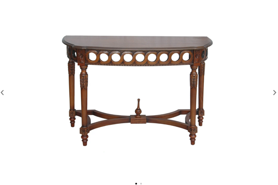 HT-101  Neoclassical Demilune Console Table