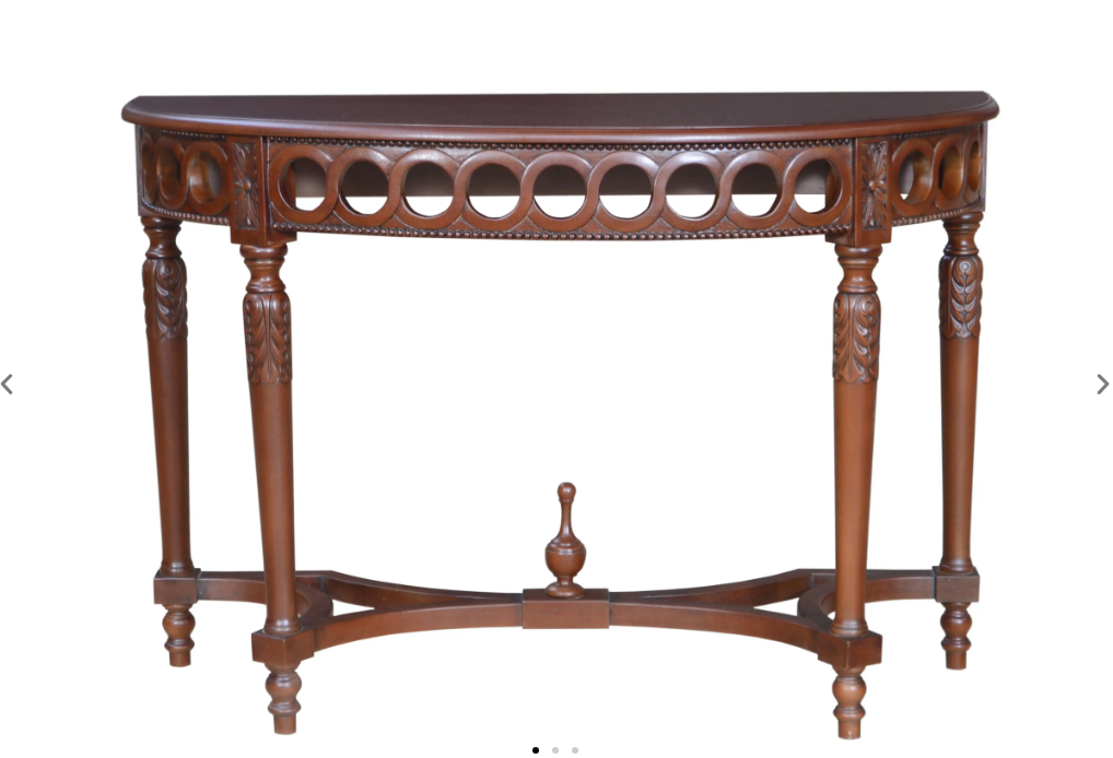 HT-101C  Neoclassical Demilune Console Table