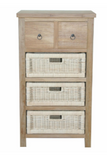 TB-2130C  Anderson Teak - Safari with Drawers & Rattan Baskets