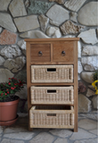 TB-2130C  Anderson Teak - Safari with Drawers & Rattan Baskets