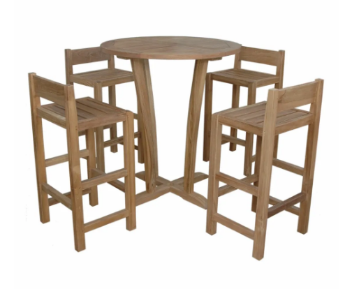 SET-290  DESCANSO SEDONA BAR TABLE 5-PC SET