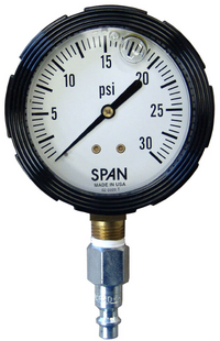 936-1000-1030 GAUGE, 0 - 30 PSIG, 1/4" QUICK CONNECT, PLUG