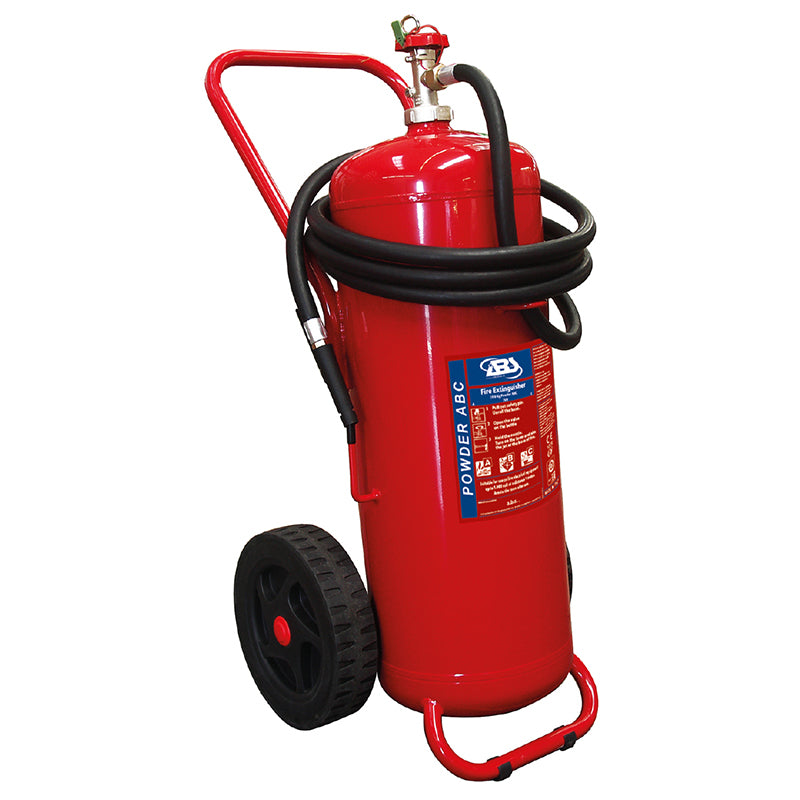 Fire Extinguisher Wheeled Dry Powder Stored Pressure w/Hose & Nozzle (EN FR ES PT)