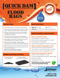 QD1248-25  Water-Activated Flood Bags-Jumbo Size-25/Pack, 25 Pack, Black