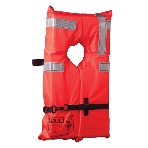 21388  Kent Lifejacket ''1001'', USCG Type I, Adult Universal, Orange