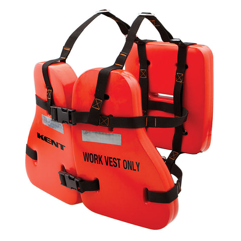 Kent Work Vest, Vinyl Dip, USCG Type V, Adult Universal, Orange