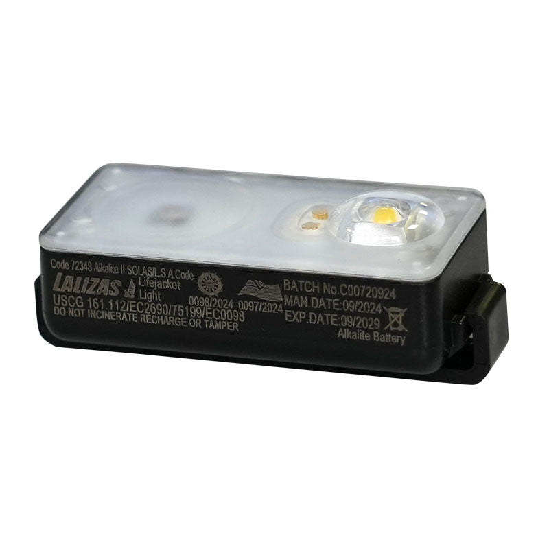72348  LALIZAS Lifejacket LED flashing light "Alkalite II" ON-OFF water activated