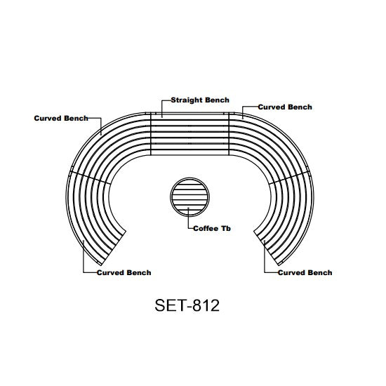SET-812  CIRCULAR MODULAR DEEP SEATING