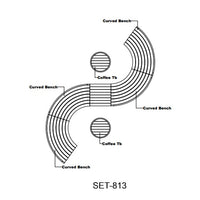 SET-813  CIRCULAR MODULAR DEEP SEATING