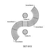 SET-813  CIRCULAR MODULAR DEEP SEATING