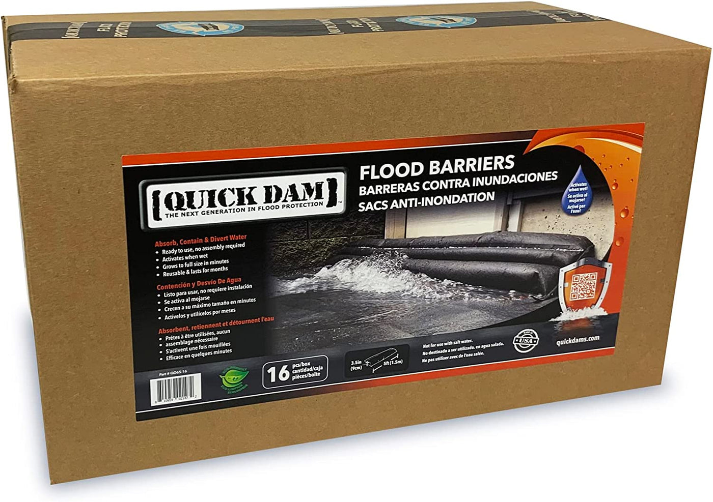 Quick Dam Flood Barrier 5 ft long