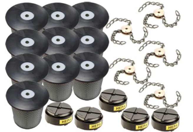 9050 (333-390-LCK)  Jumbo Filter Combo Kit (10 Cartridge Filters, 5 HEPA, 5 Spinners -8 link chains))