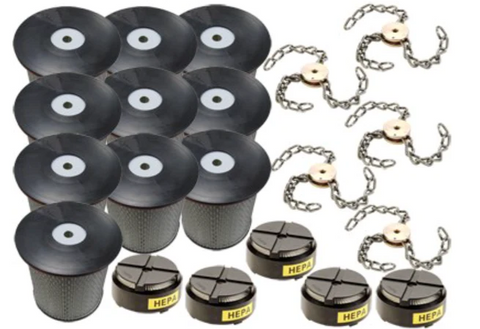 9050 (333-390-LCK)  Jumbo Filter Combo Kit (10 Cartridge Filters, 5 HEPA, 5 Spinners -8 link chains)