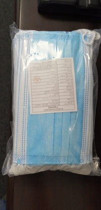 Disposable Face Masks With Ear Loops, Blue, 3-Ply, 50/Box